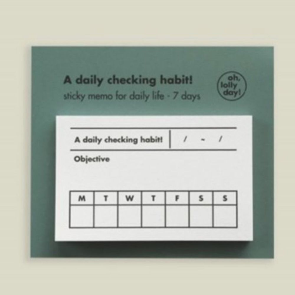 NWT Daily Habit Checker Sticky Notes (40)